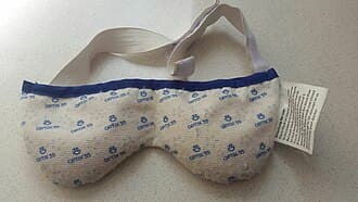 Reusable warm eye compress mask.